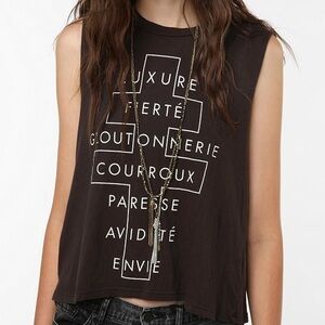 urban outfitters printed muscle tank